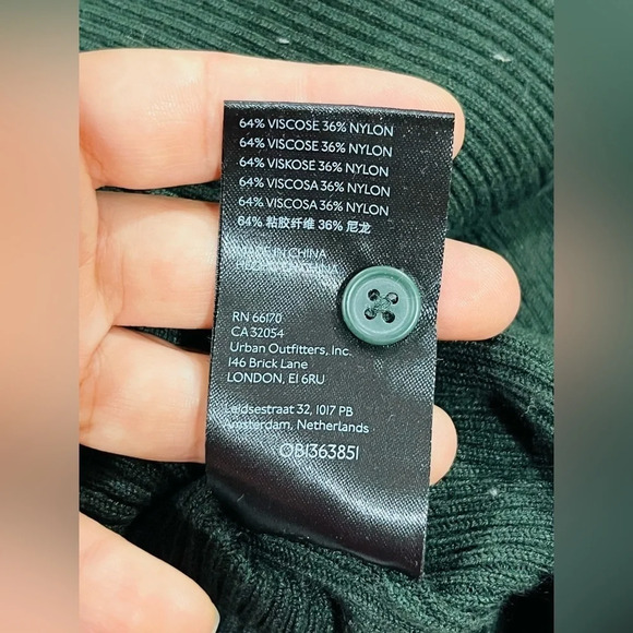 Anthropologie Maeve Button-Sleeve Turtleneck in Holly Green Size XL $90 - Picture 10 of 11